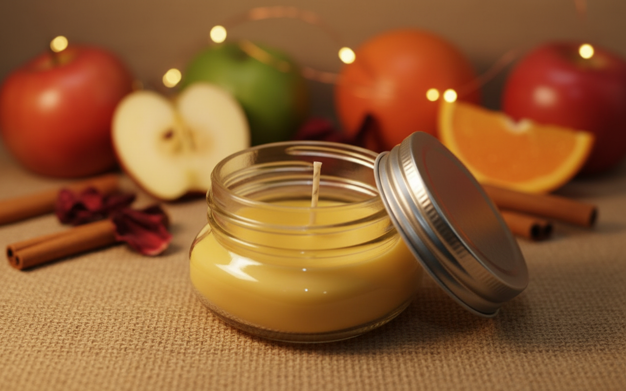 Vela aromática de soya y coco. Ponche de frutas 100g