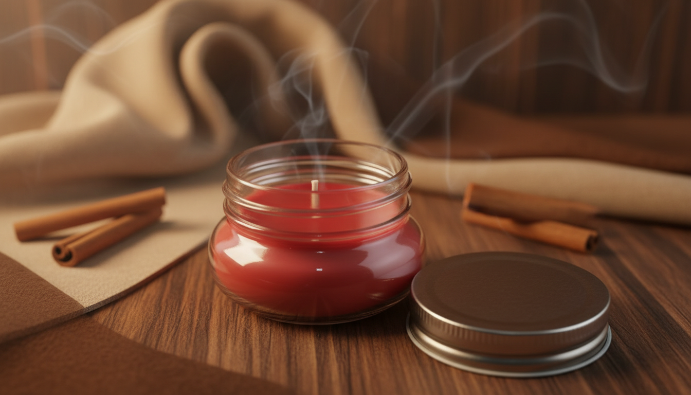 Vela aromática de cera de soya y coco. Canela 100g