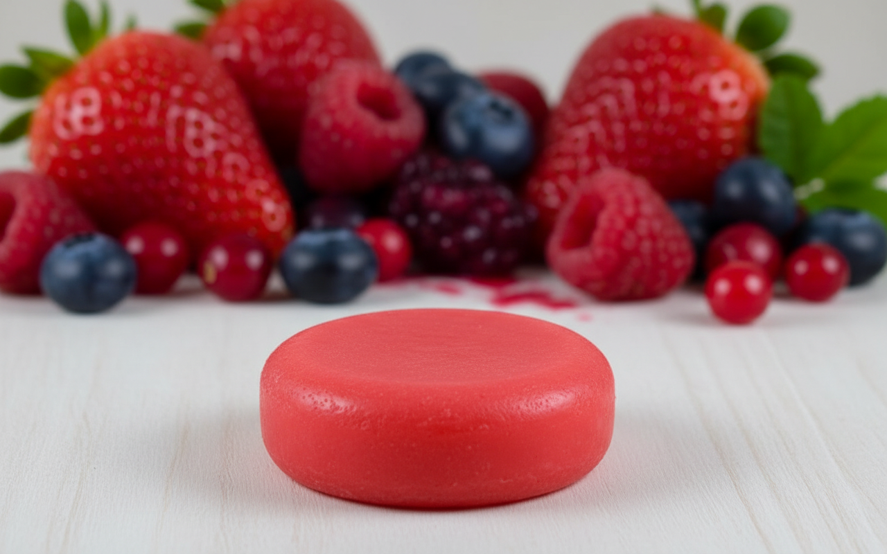 Acondicionador sólido. Aroma Frutos rojos 60g