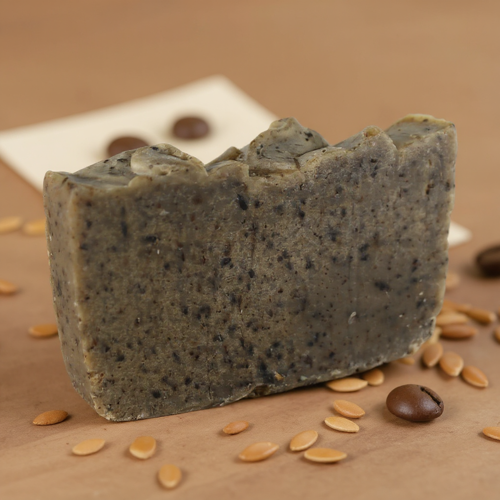 Jabón de café-linaza